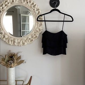 Black fringe top